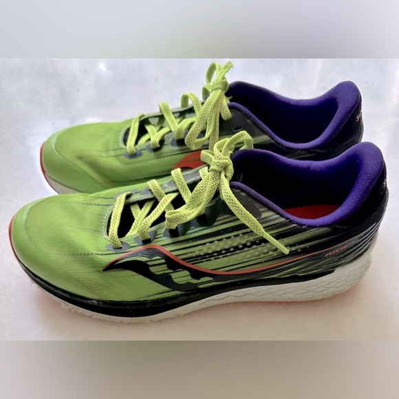 Youth Saucony Ride 14 Vizi Running/Track Shoes, Youth Size 5 (37 EU) - Picture 2 of 5